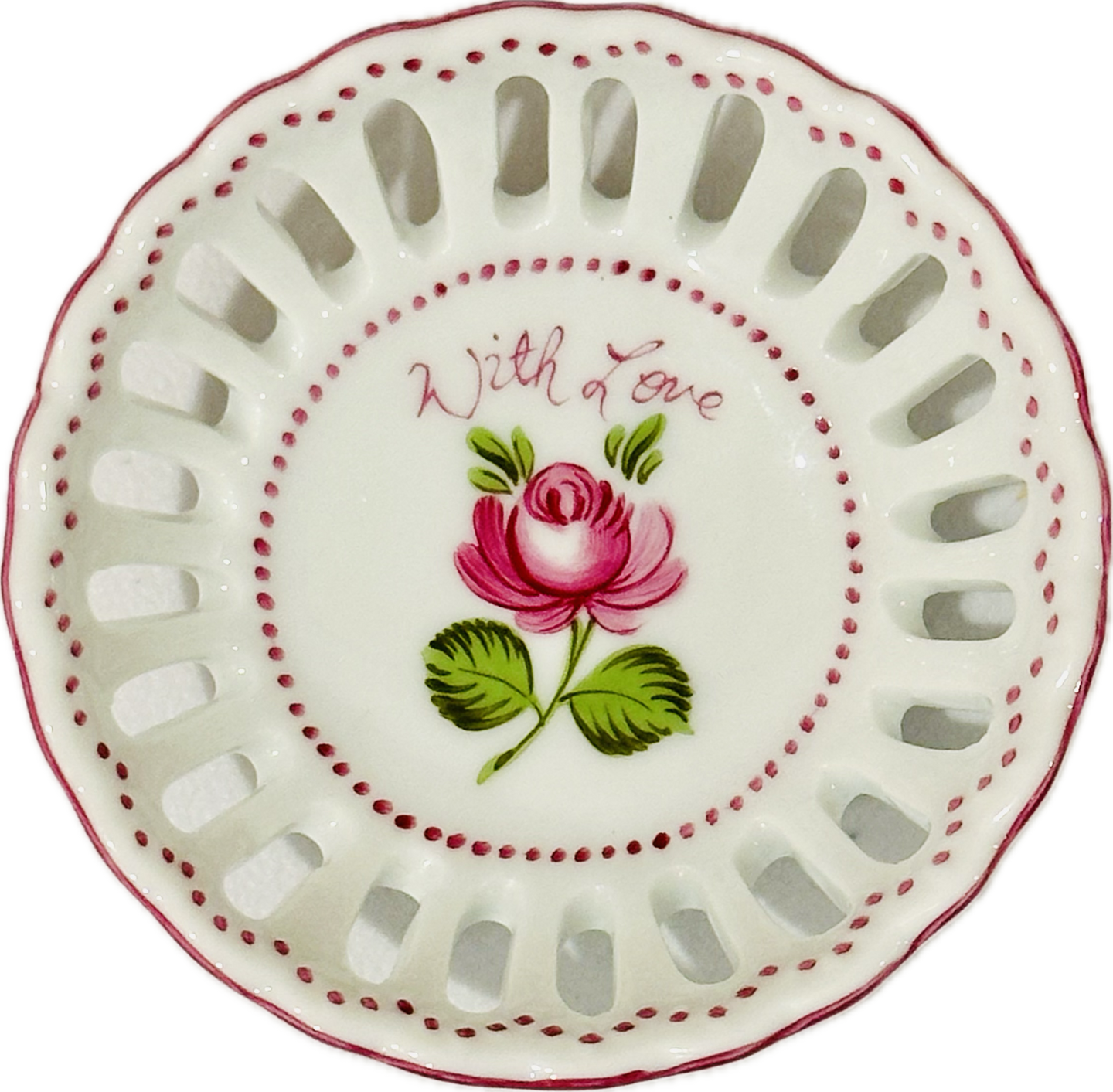 With Love Rose Dish