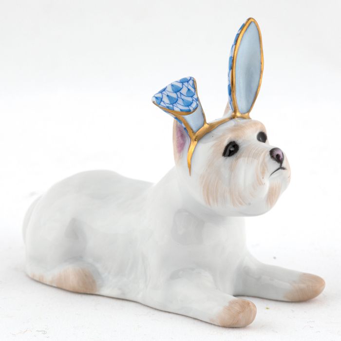 Westie with Bunny Ears