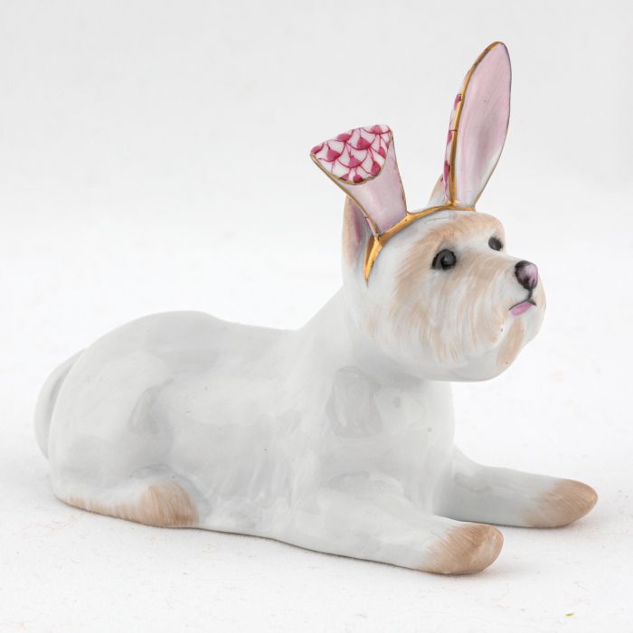 Westie with Bunny Ears