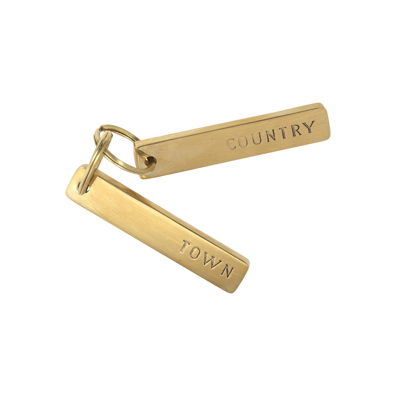 Brass Town & Country Key Chain Pair