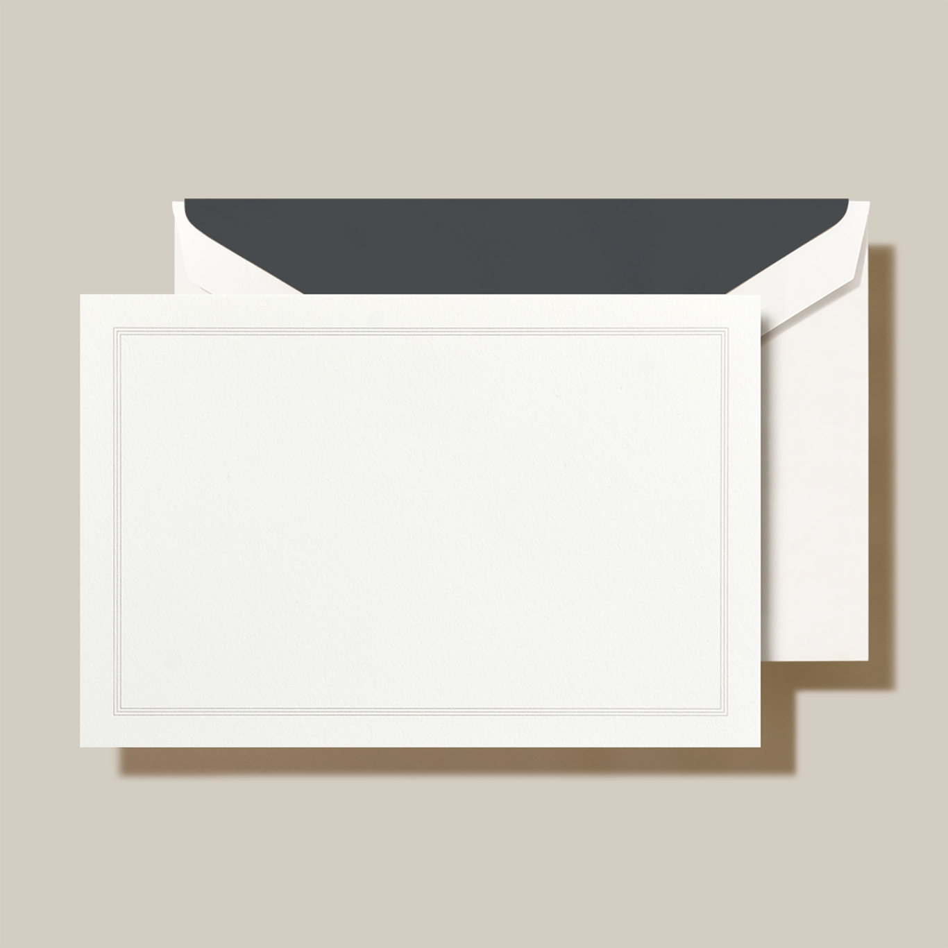 Charcoal Triple Hairline Frame Cards