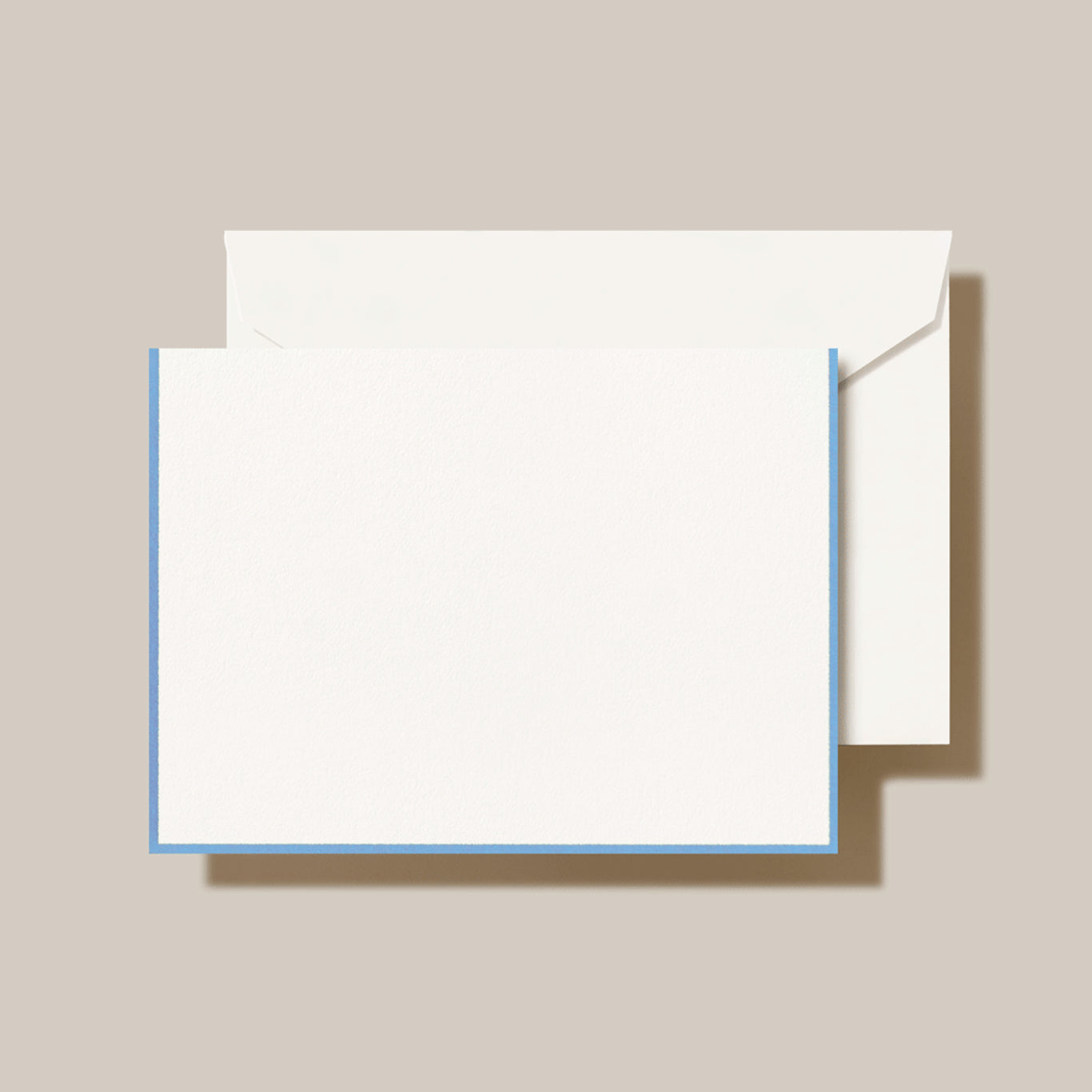 Newport Blue Bordered Pearl White Folded Notes
