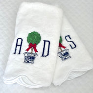 Scalloped Towel with Premium Monogram