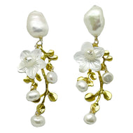 Diana's White Garden Earrings