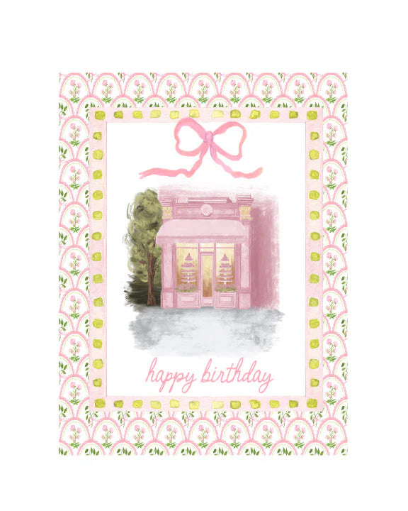 Happy Birthday Pink Bakery Greeting Card
