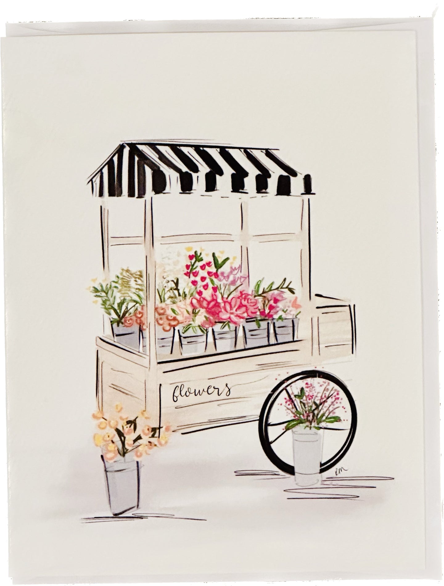 Flower Cart Greeting Card - Set of 6