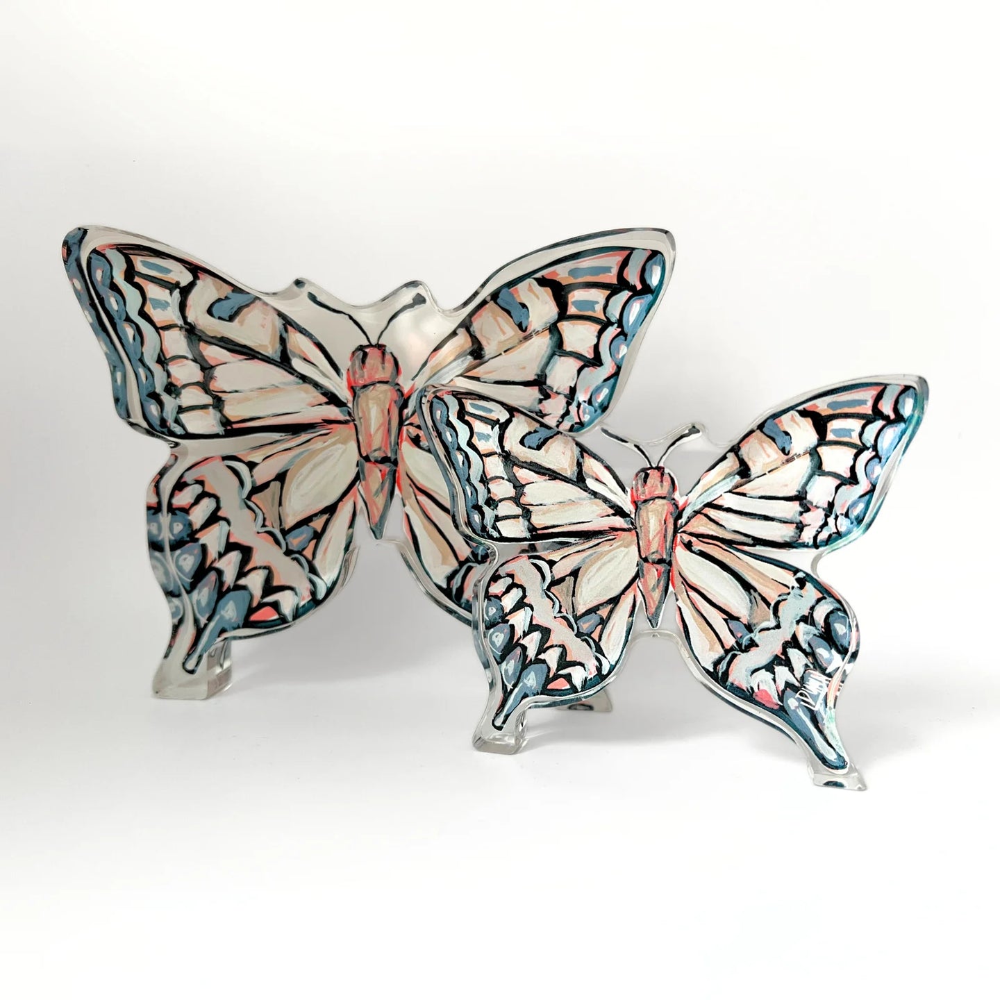 Neutral Butterfly Acrylic Block
