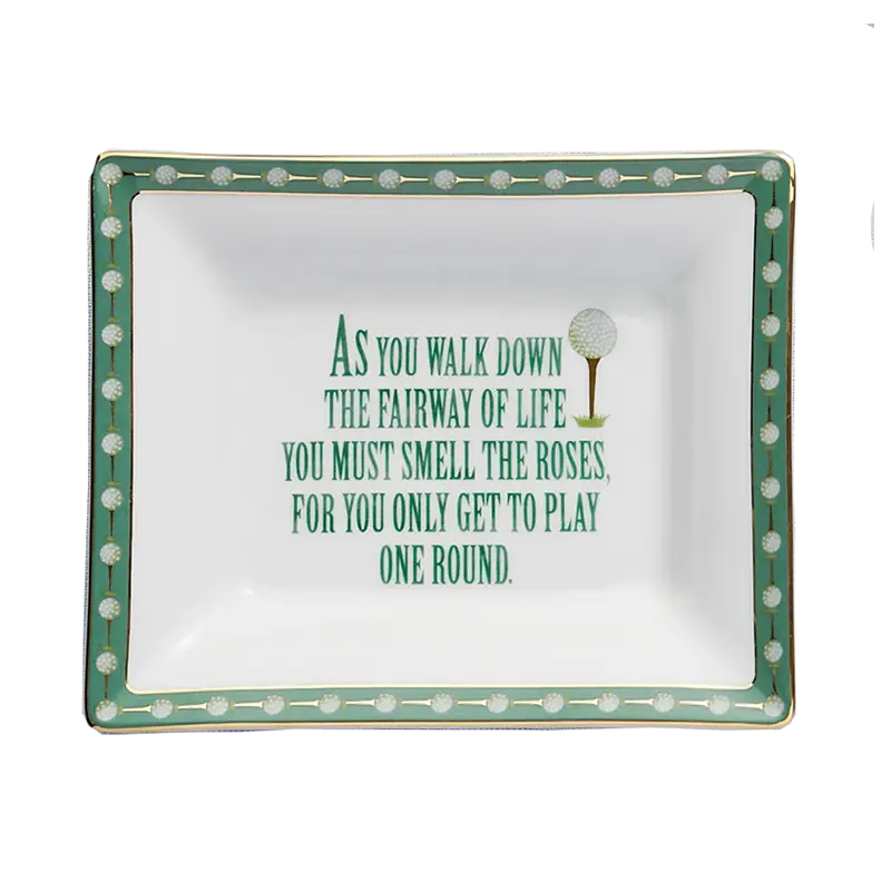 As You Walk Down the Fairway of Life Ring Tray