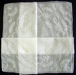 White Embroidery Handkerchief