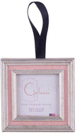 Silver with Pink Picture Frame Ornament