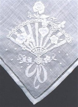 Embroidered Fan Handkerchief