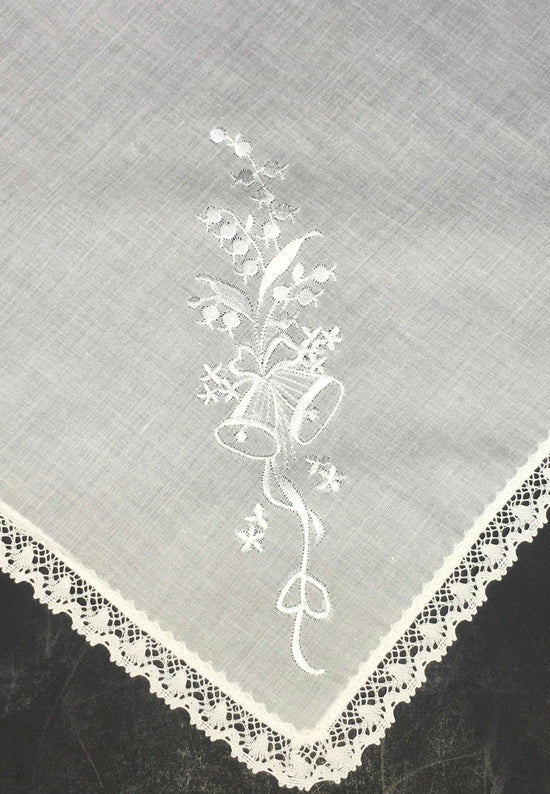 Wedding Bells Handkerchief - All White