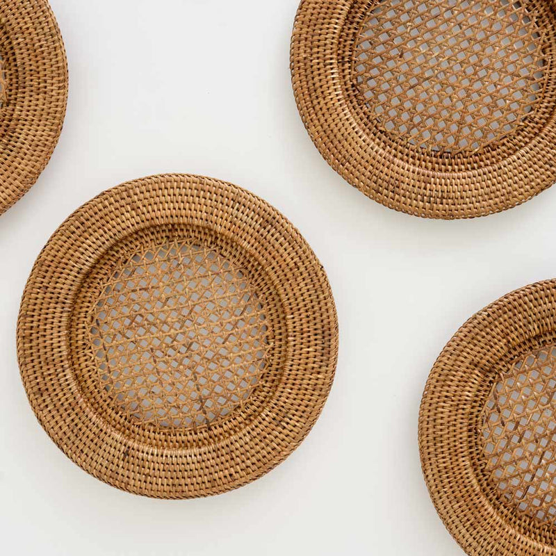 Honey Rattan Charger - Set of 4