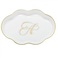 Scalloped Tray with Monogram