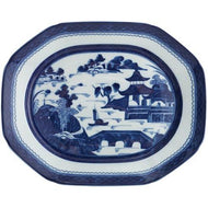 Blue Canton 15'' Octagonal Platter
