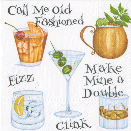 Cocktail Hour Paper Cocktail Napkins