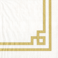 Rive Gauce Gold & White Paper Cocktail Napkins