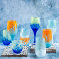 Load image into Gallery viewer, Nuvola Light Blue and White Glassware
