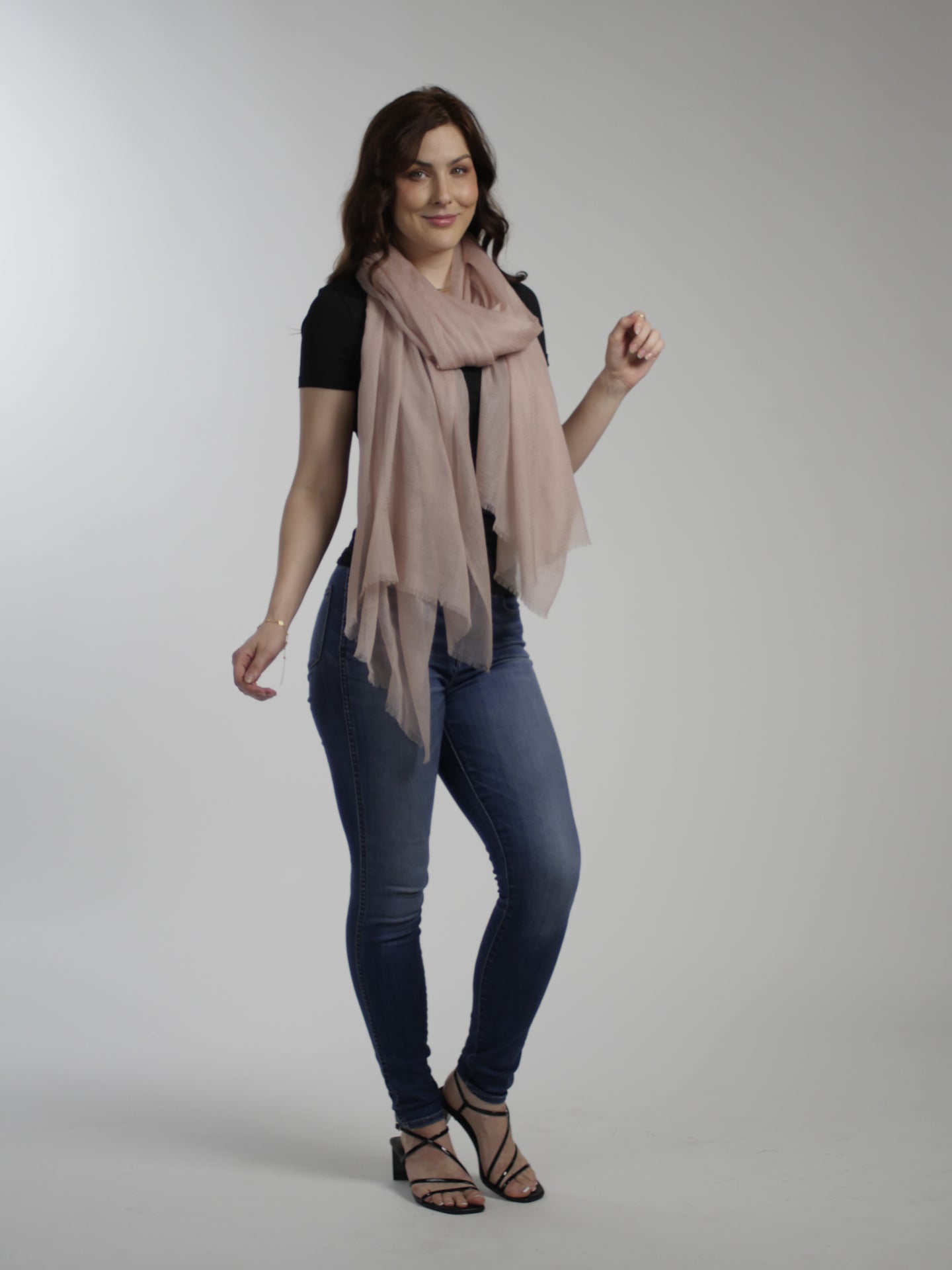 Light As Air Cashmere Stole - Dusty Pink