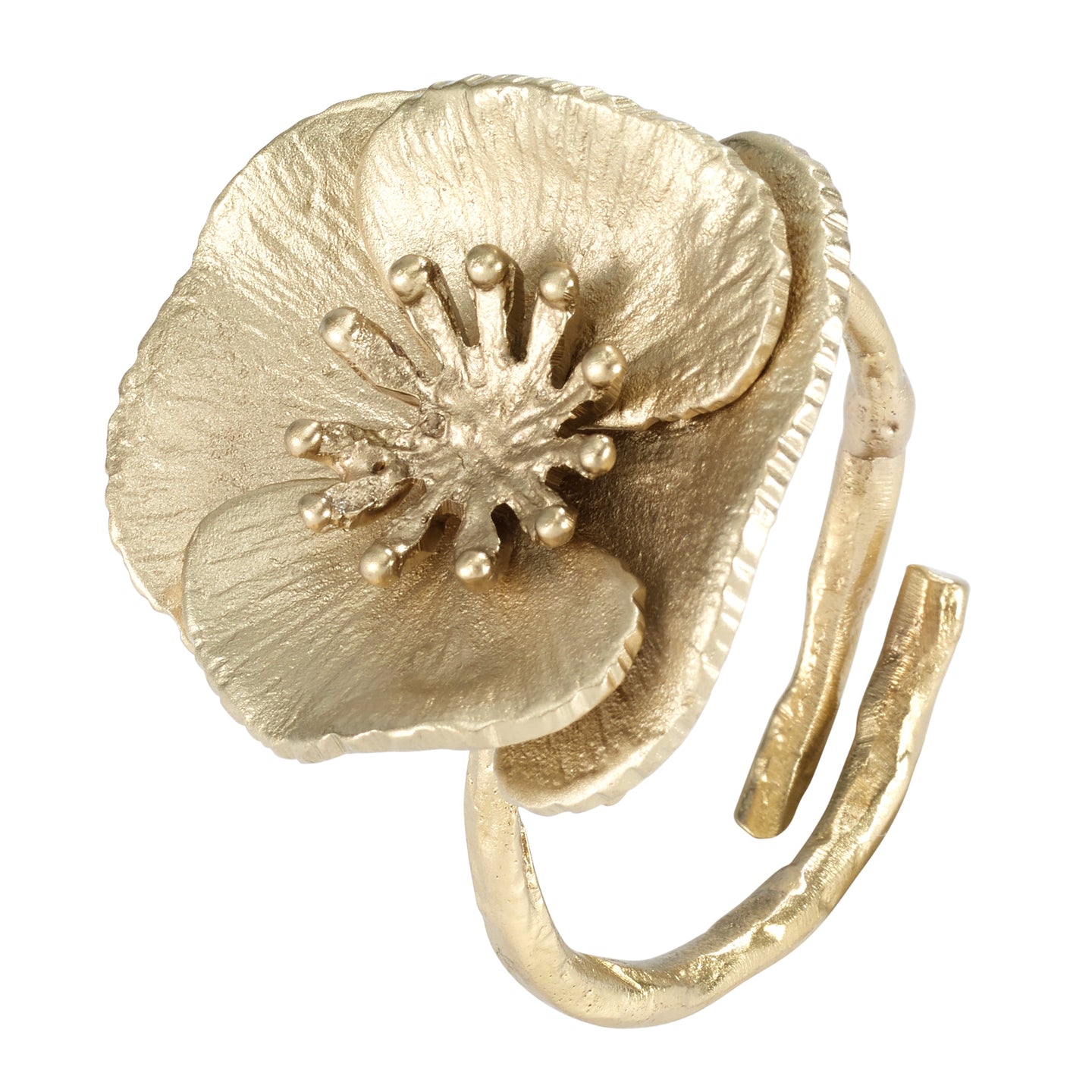 Poppy Flower Napkin Ring - Set of 4