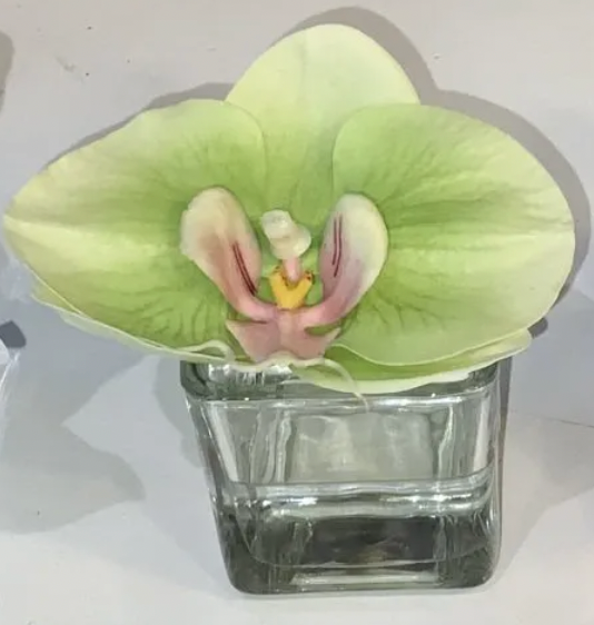 Orchid Silk Flower Bud Vase