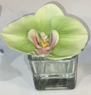 Orchid Silk Flower Bud Vase 2''