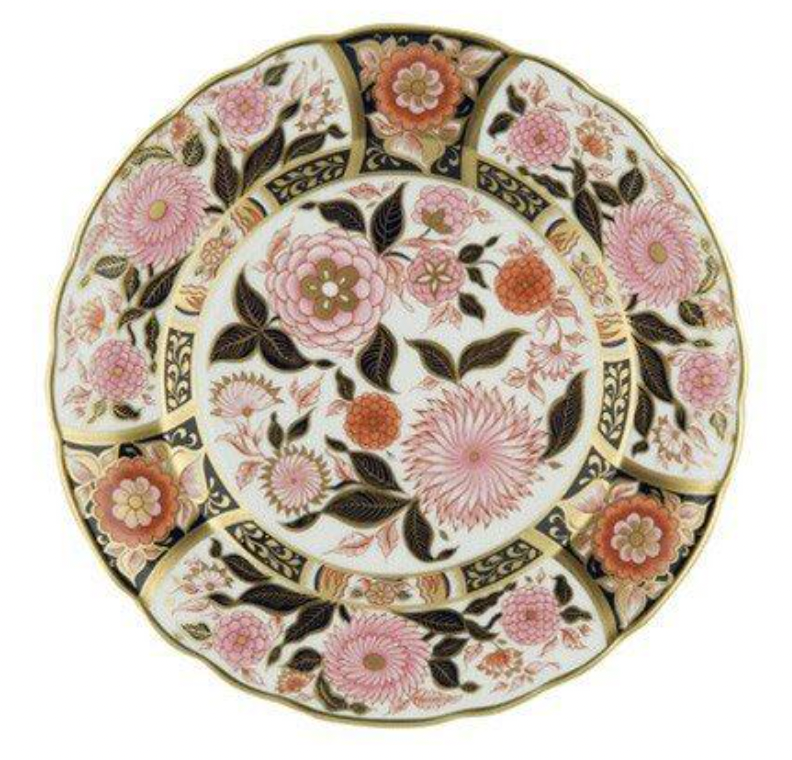 Imari Accent Plate - Pink Bouquet