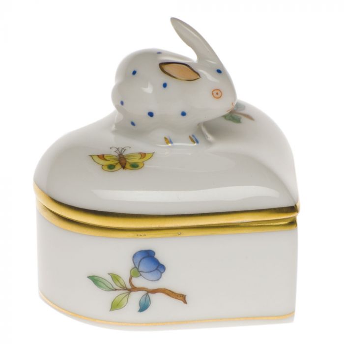 Queen Victoria Heart Box with Bunny