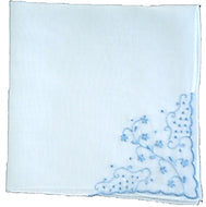 Blue Embroidery Handkerchief