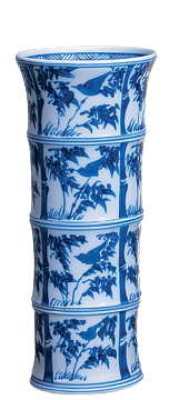 Blue Canton Open Vase