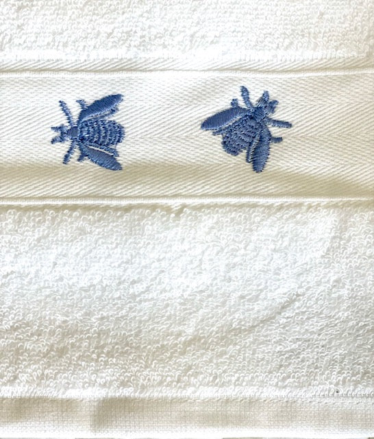 Embroidered Bee Towel