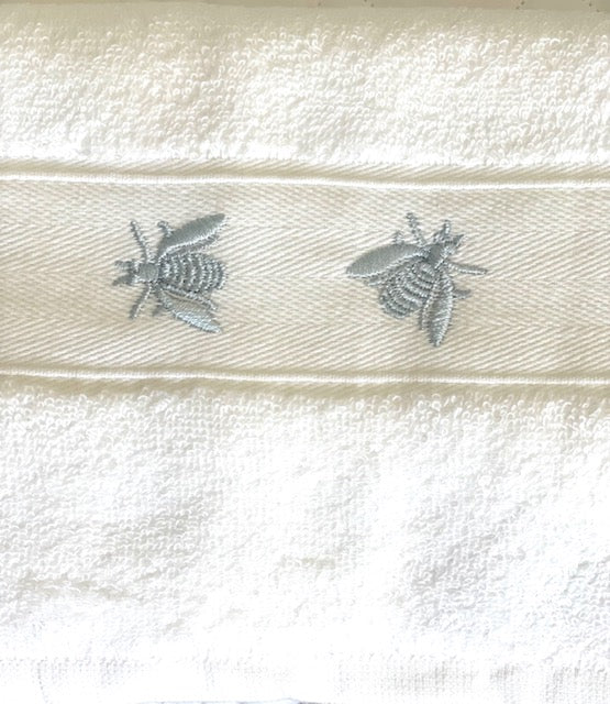 Embroidered Bee Towel