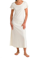 Butterknit Cap Sleeve Long Gown - White