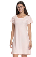 Butterknit Cap Sleeve Short Gown - Pink