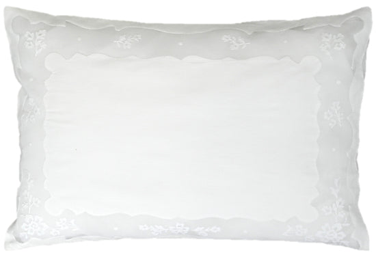 White with Organdy Sham