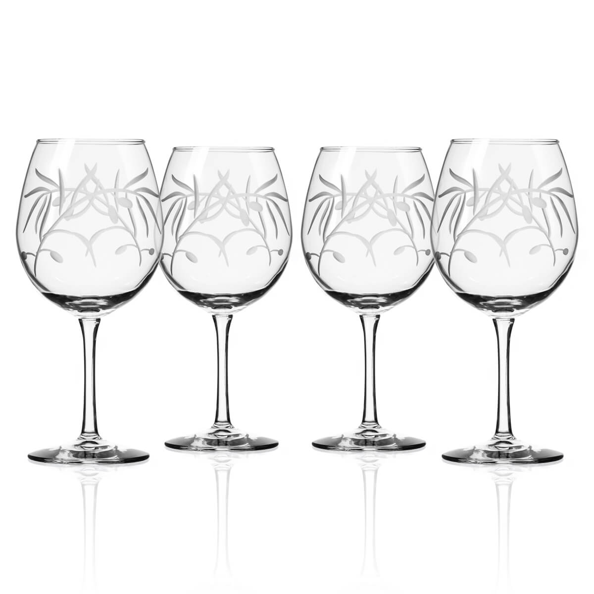 Olive Red Wine Glass - Set of 4