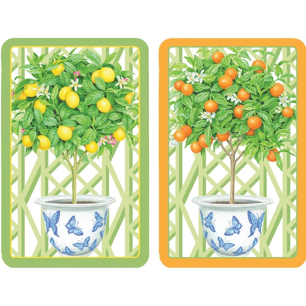 Playing Cards Jumbo Type - Citrus Topiaries
