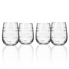 Load image into Gallery viewer, School of Fish 17 oz. Stemless Wine - Set of 4
